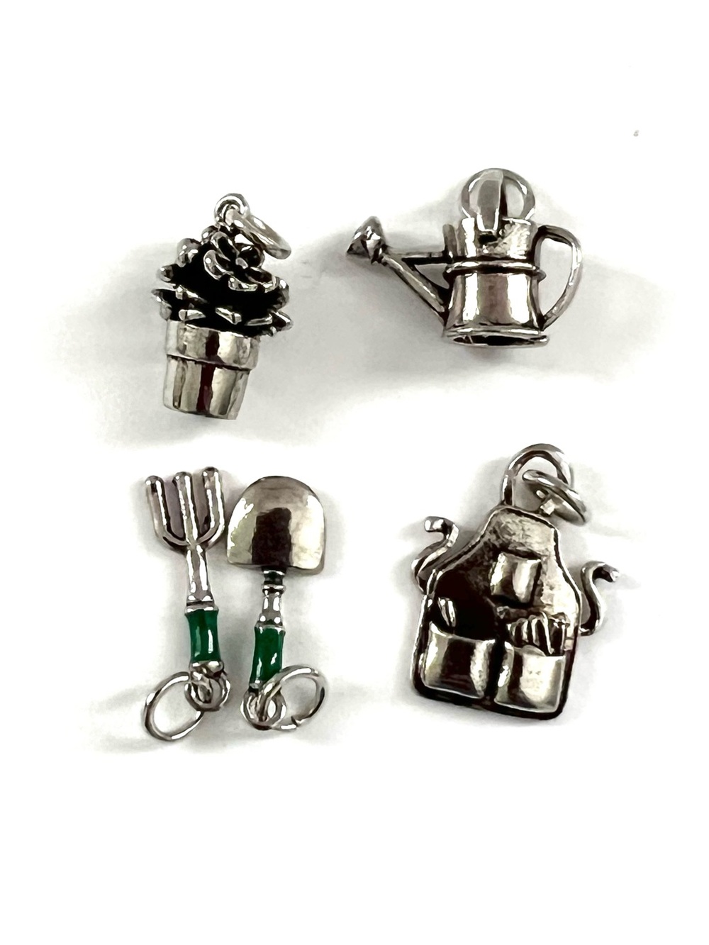 Set of 5 Gardening Charms | Garden Tool & Plant Charms for Jewelry Making